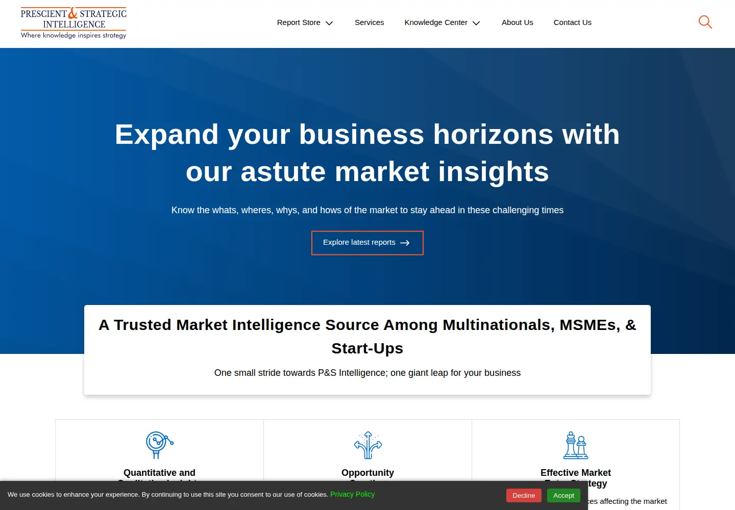 Screenshot of psmarketresearch.com