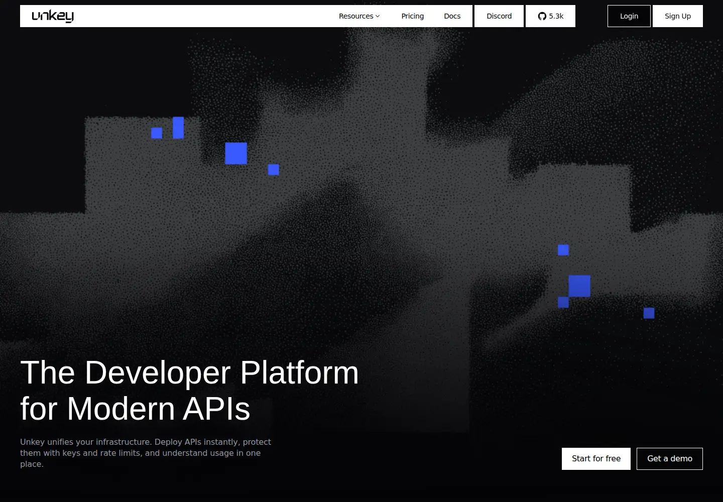 Screenshot of unkey.com