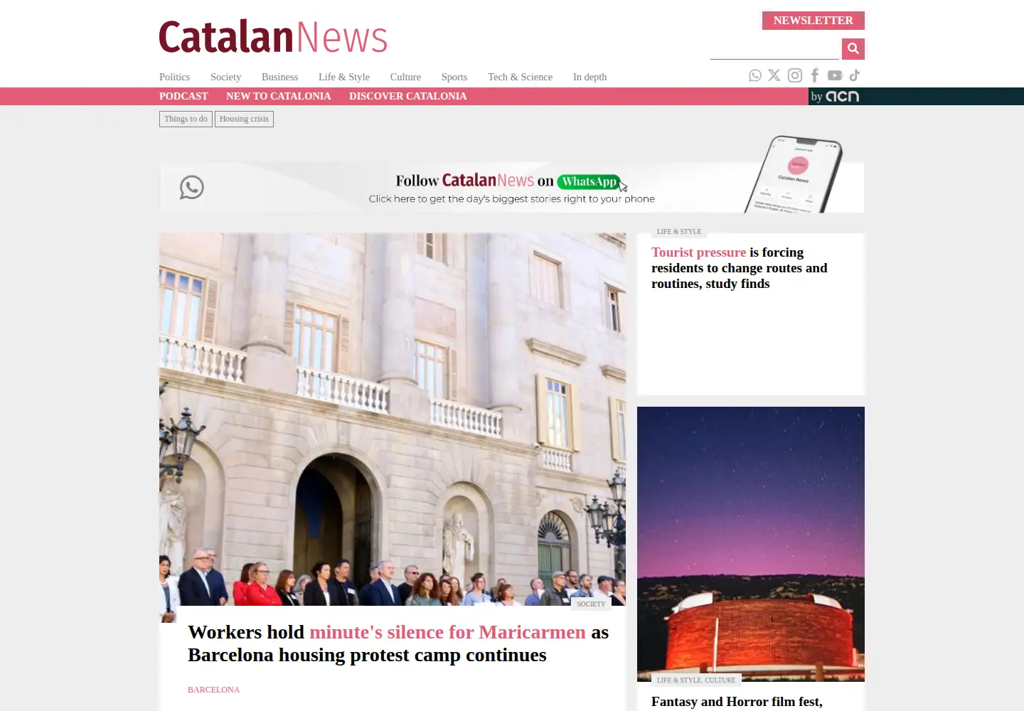 Screenshot of catalannews.com