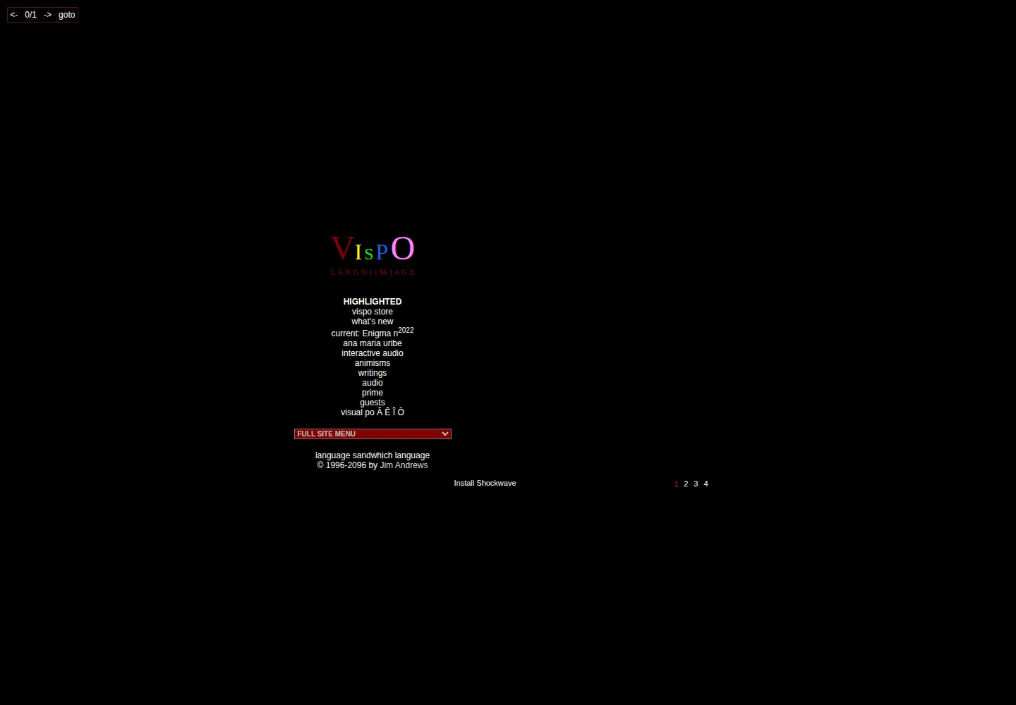 Captured homepage of vispo.com in the current scan