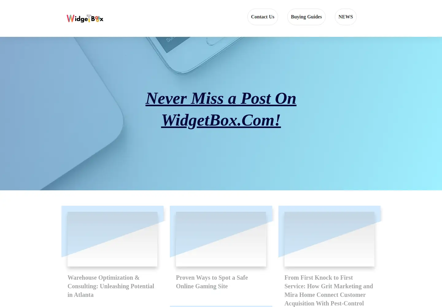 Screenshot of widgetbox.com