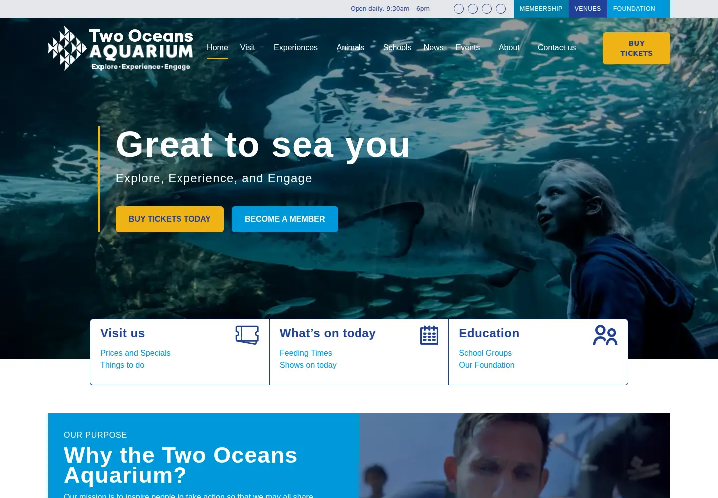 Captured homepage of aquarium.co.za in the current scan