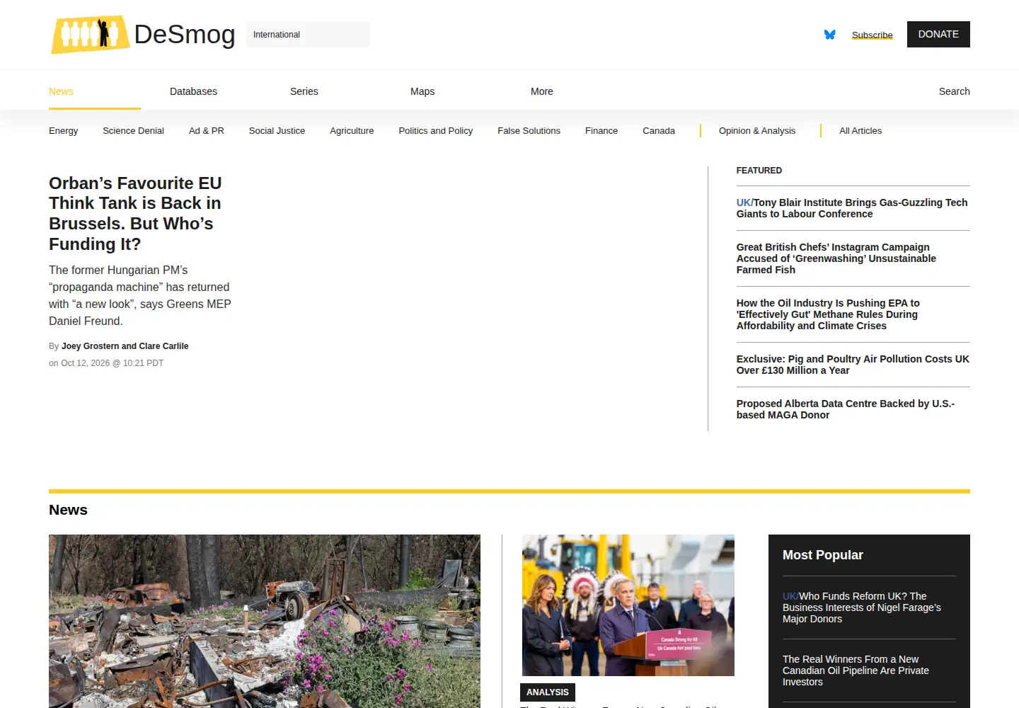 Screenshot of desmogblog.com