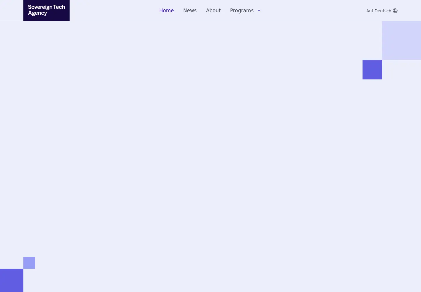Captured homepage of sovereign.tech in the current scan