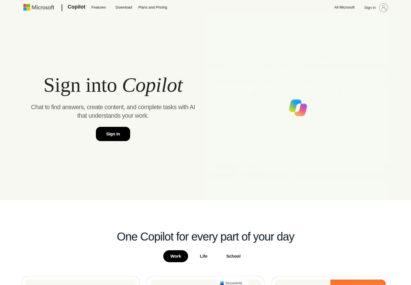 Screenshot of copilot.com