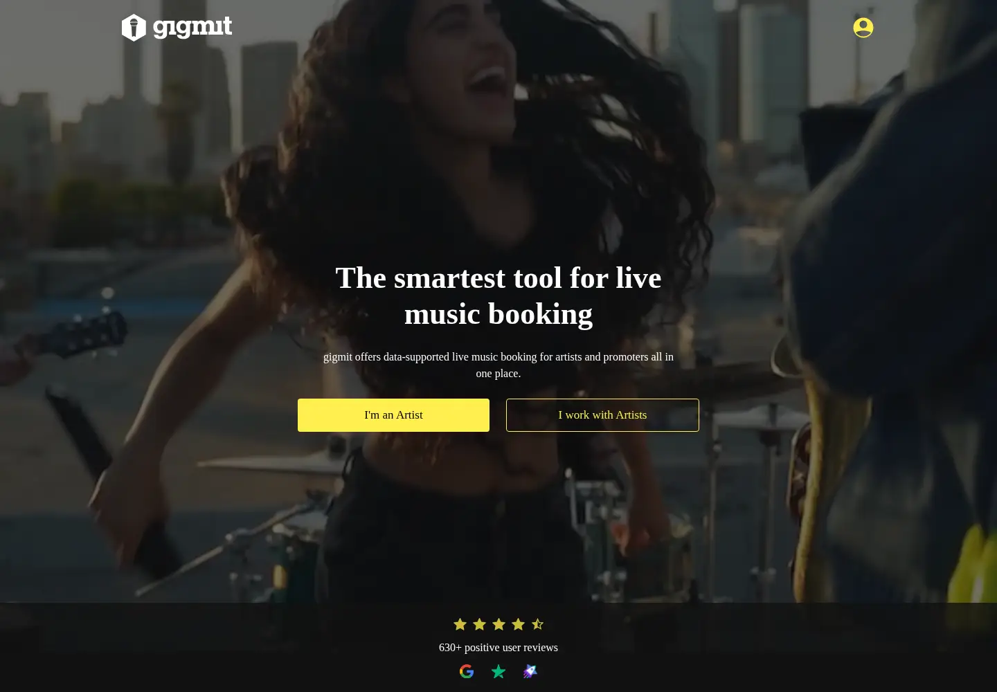 Captured homepage of gigmit.com in the current scan