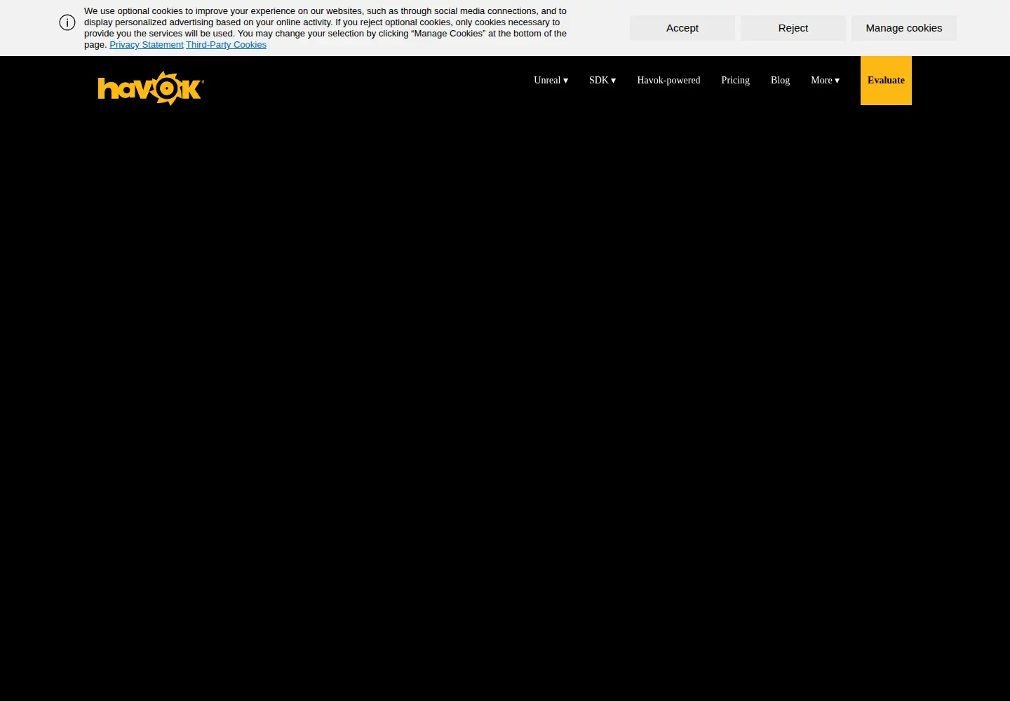 Screenshot of havok.com