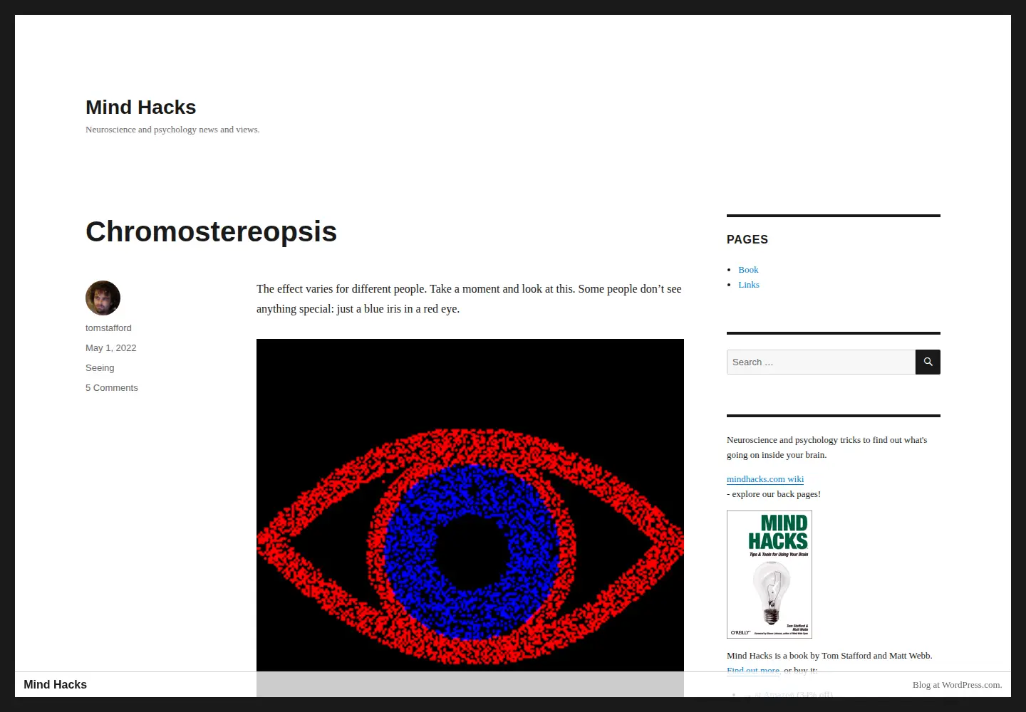 Screenshot of mindhacks.com