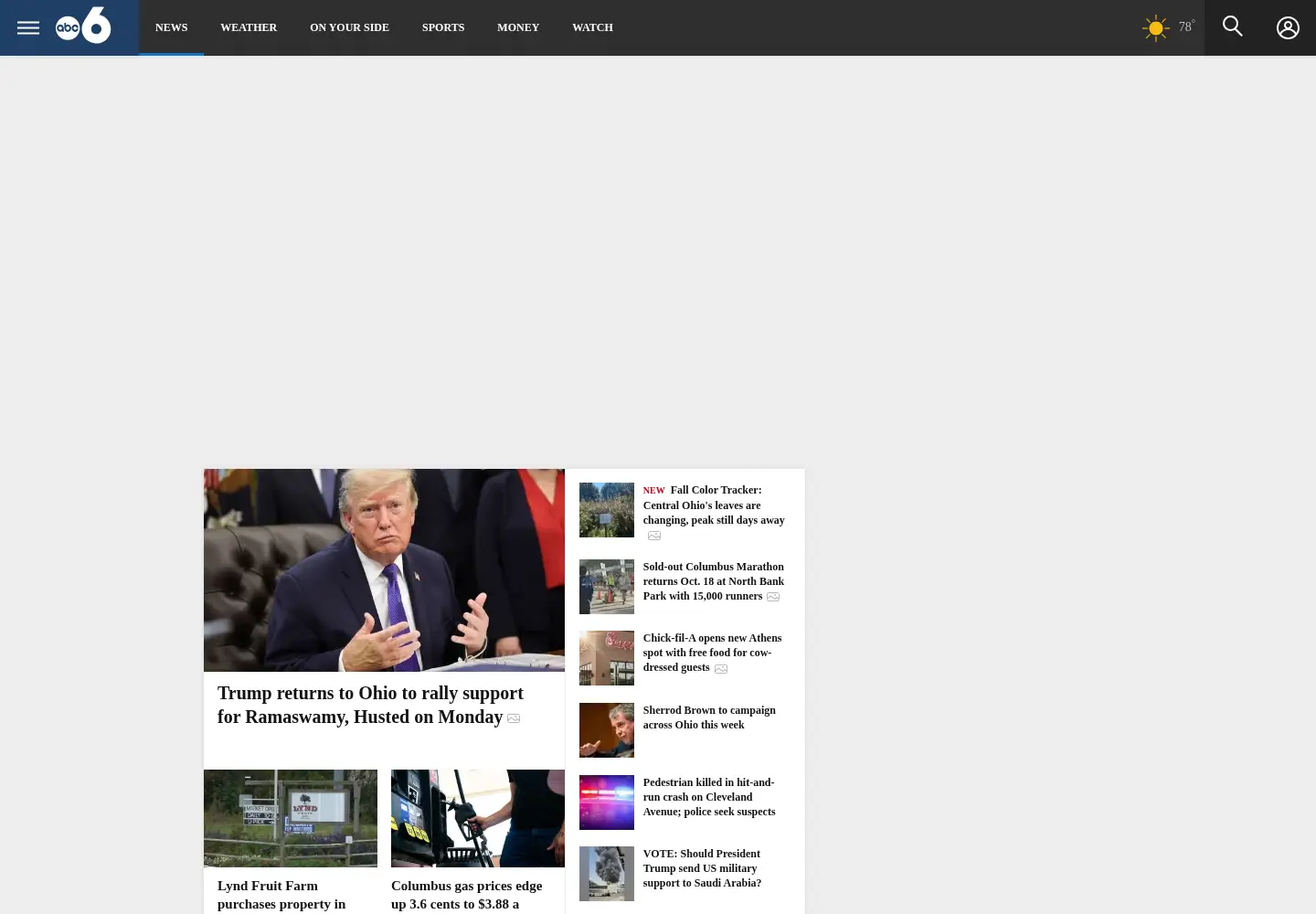 Screenshot of abc6onyourside.com