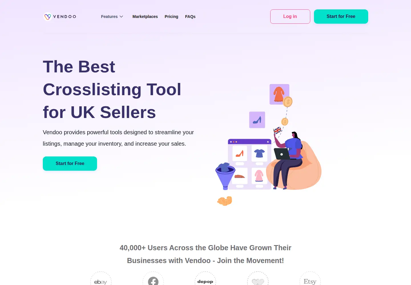 Screenshot of vendoo.co