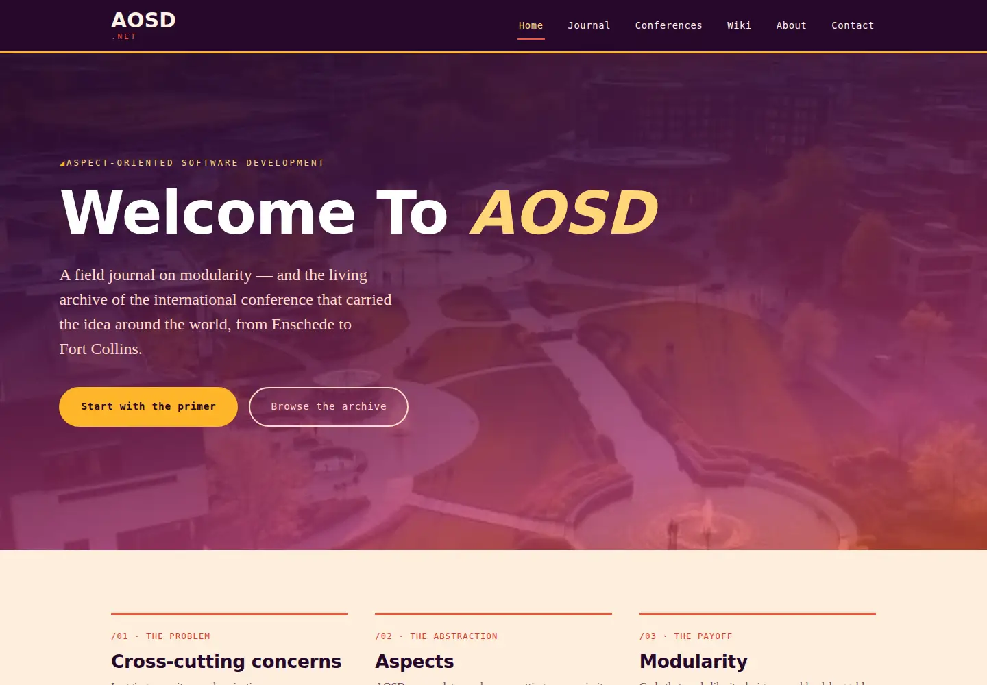 Screenshot of aosd.net