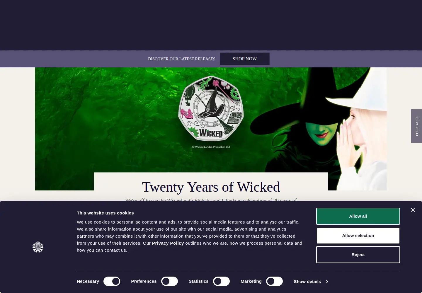 Screenshot of royalmint.com