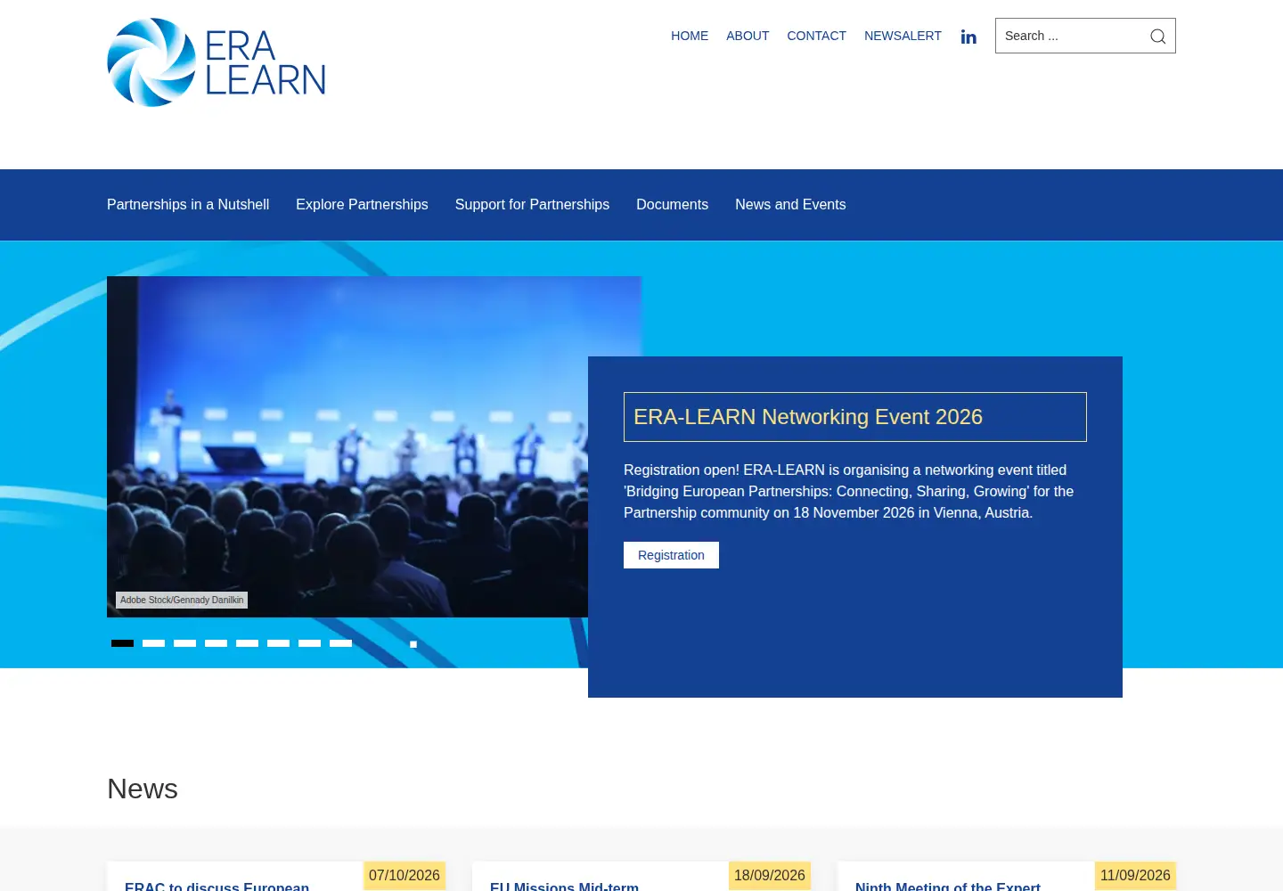 Screenshot of era-learn.eu