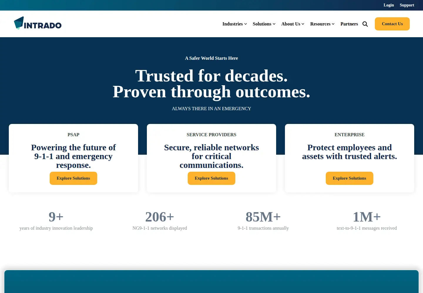 Screenshot of intrado.com