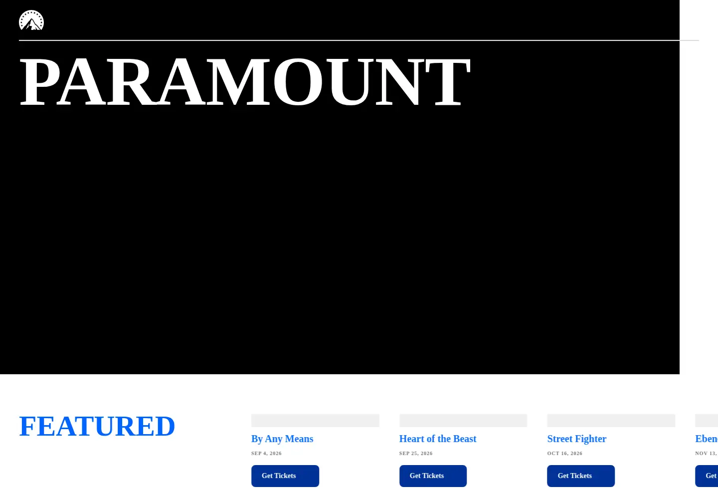 Captured homepage of startrekmovie.com in the current scan