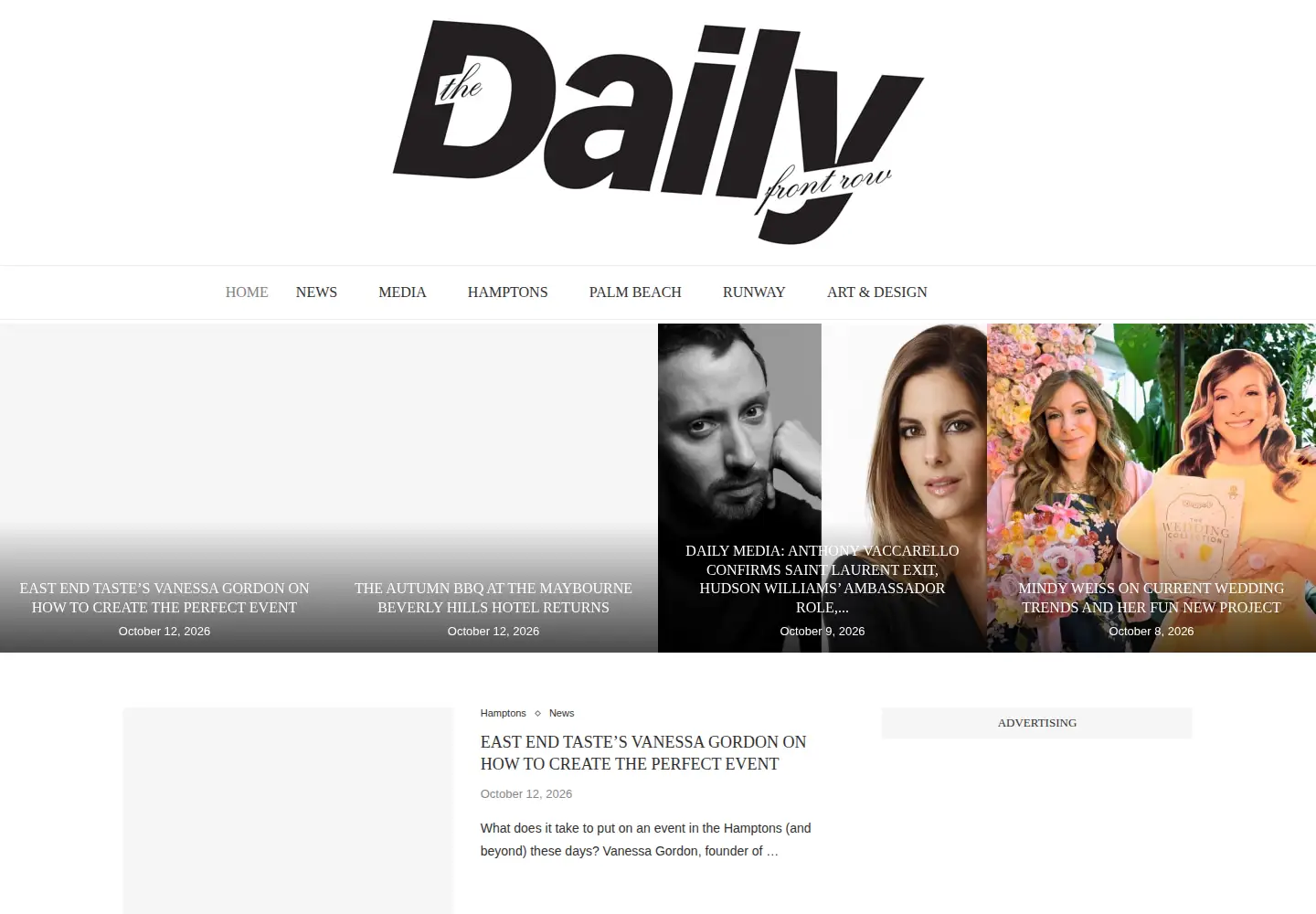 Screenshot of fashionweekdaily.com