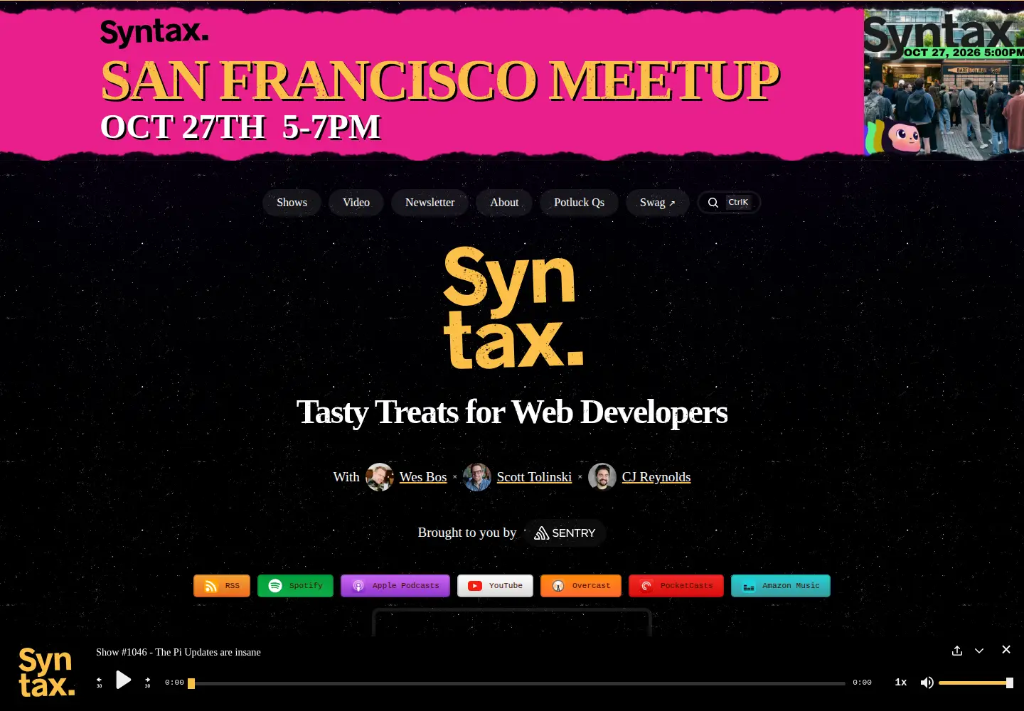 Screenshot of syntax.fm