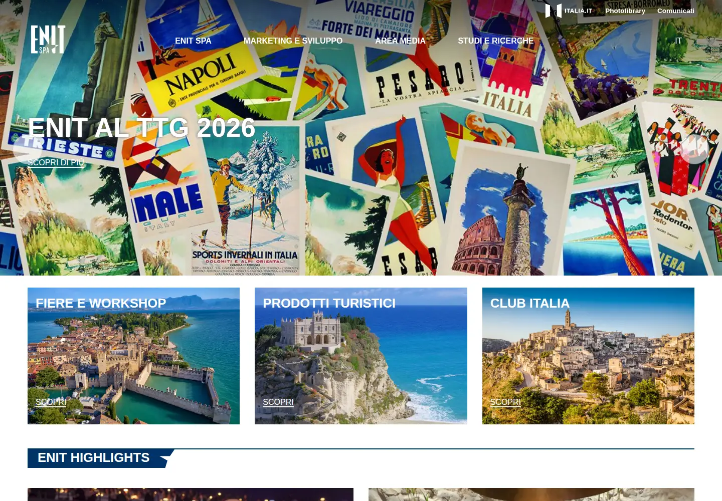 Screenshot of enit.it