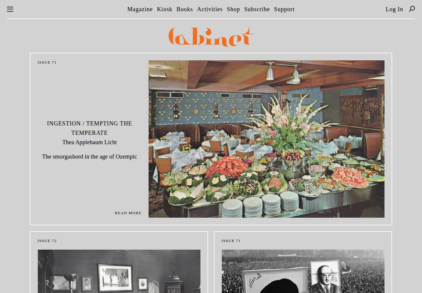 Screenshot of cabinetmagazine.org