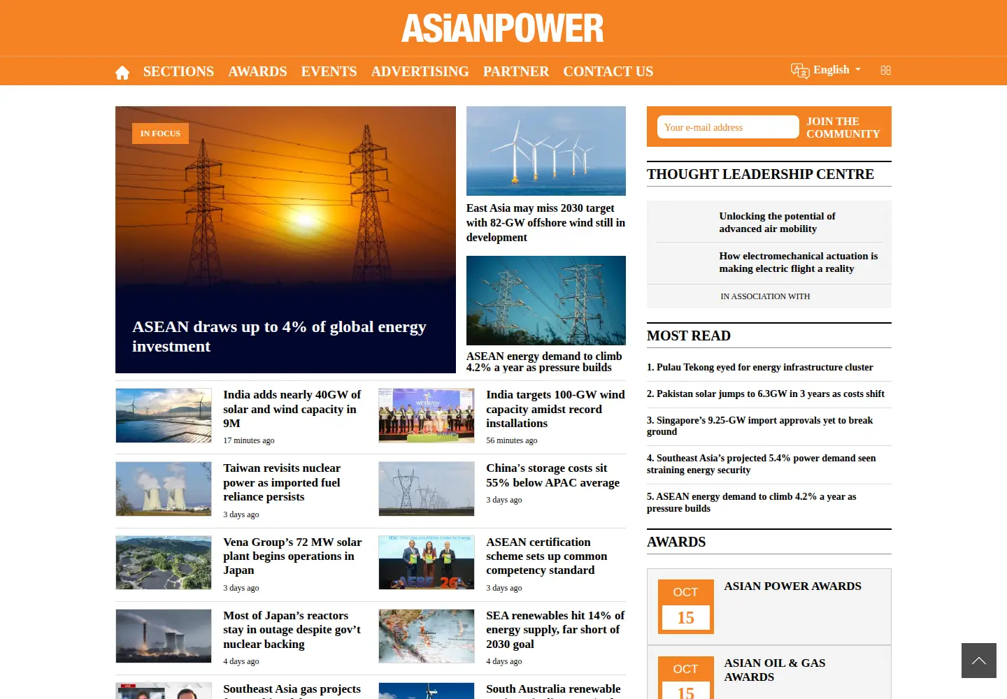 Captured homepage of asian-power.com in the current scan