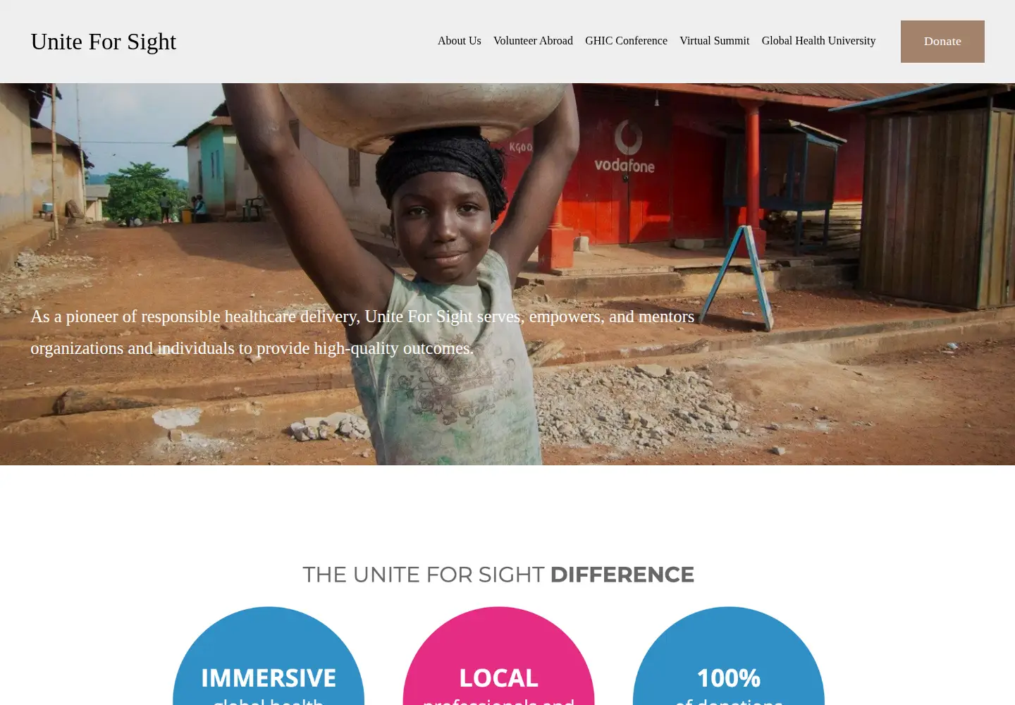 Screenshot of uniteforsight.org