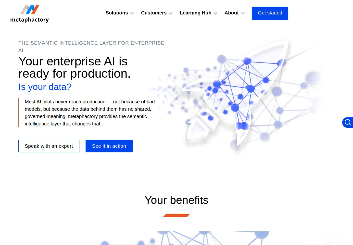 Screenshot of metaphacts.com
