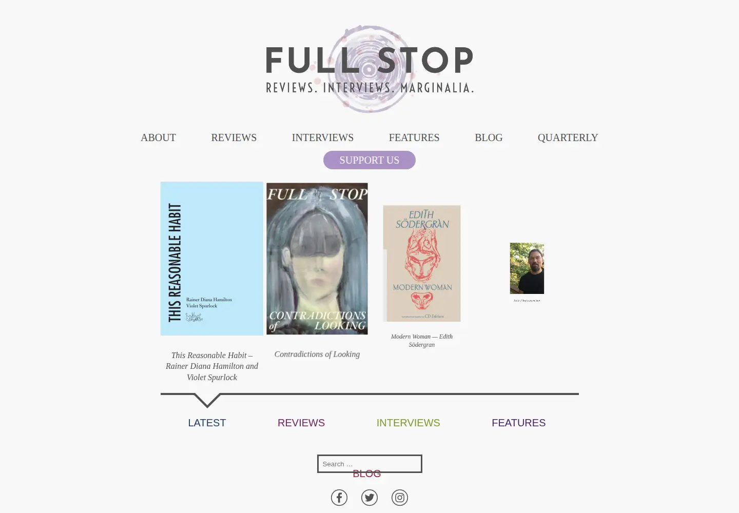 Captured homepage of full-stop.net in the current scan