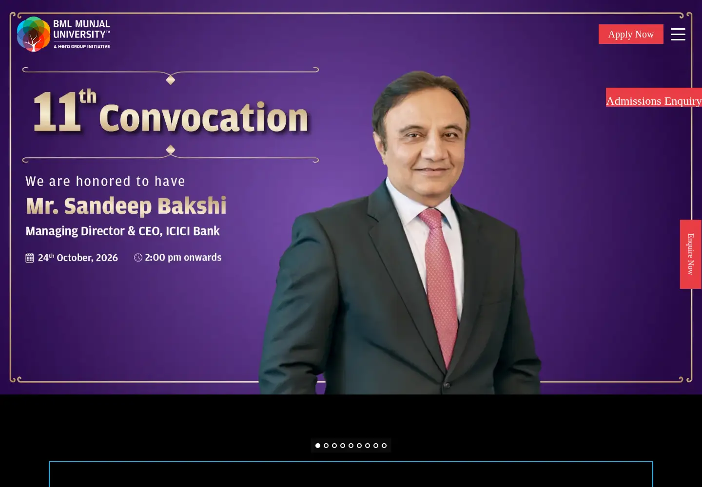Screenshot of bmu.edu.in