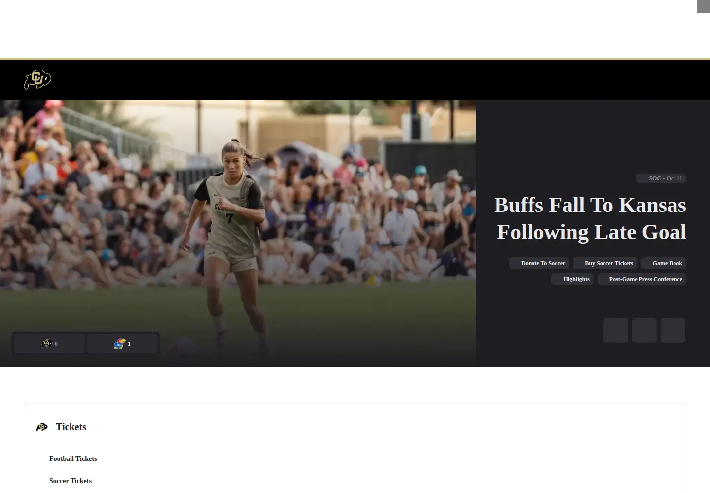 Screenshot of cubuffs.com