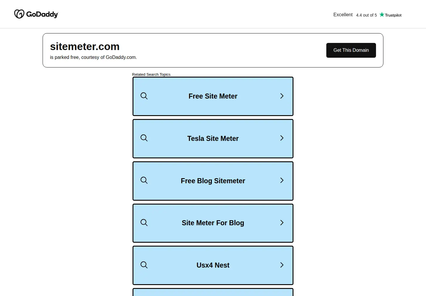 Screenshot of sitemeter.com