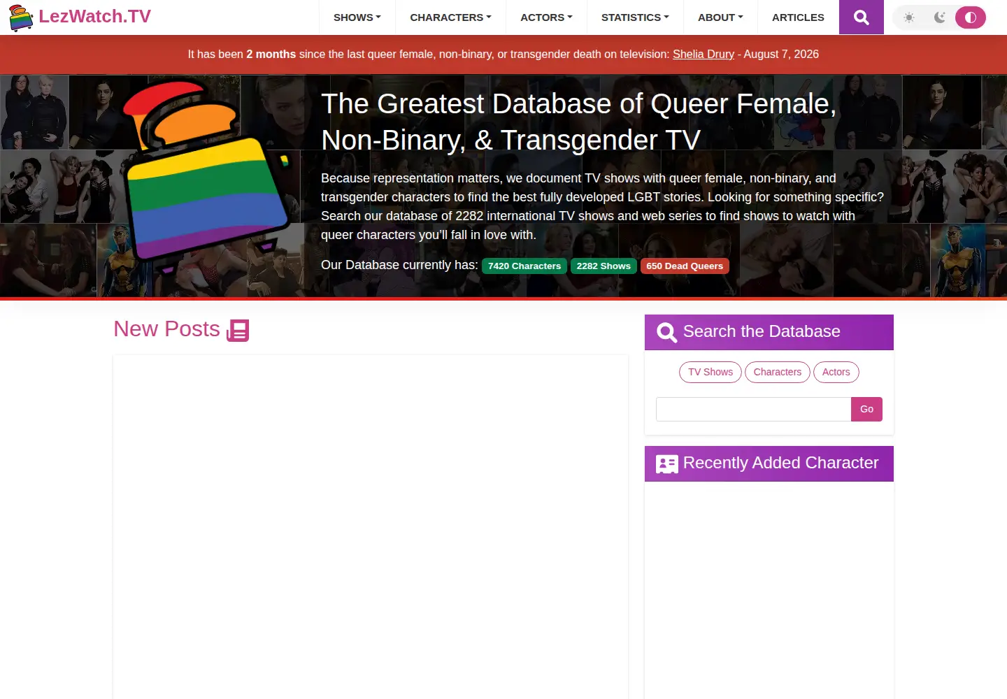 Screenshot of lezwatchtv.com