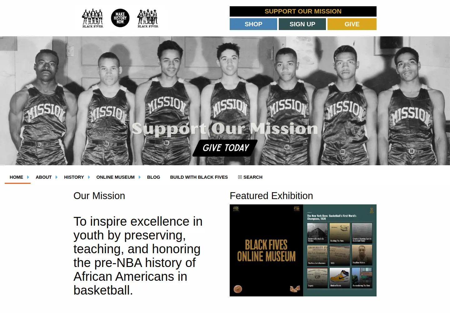Screenshot of blackfives.org