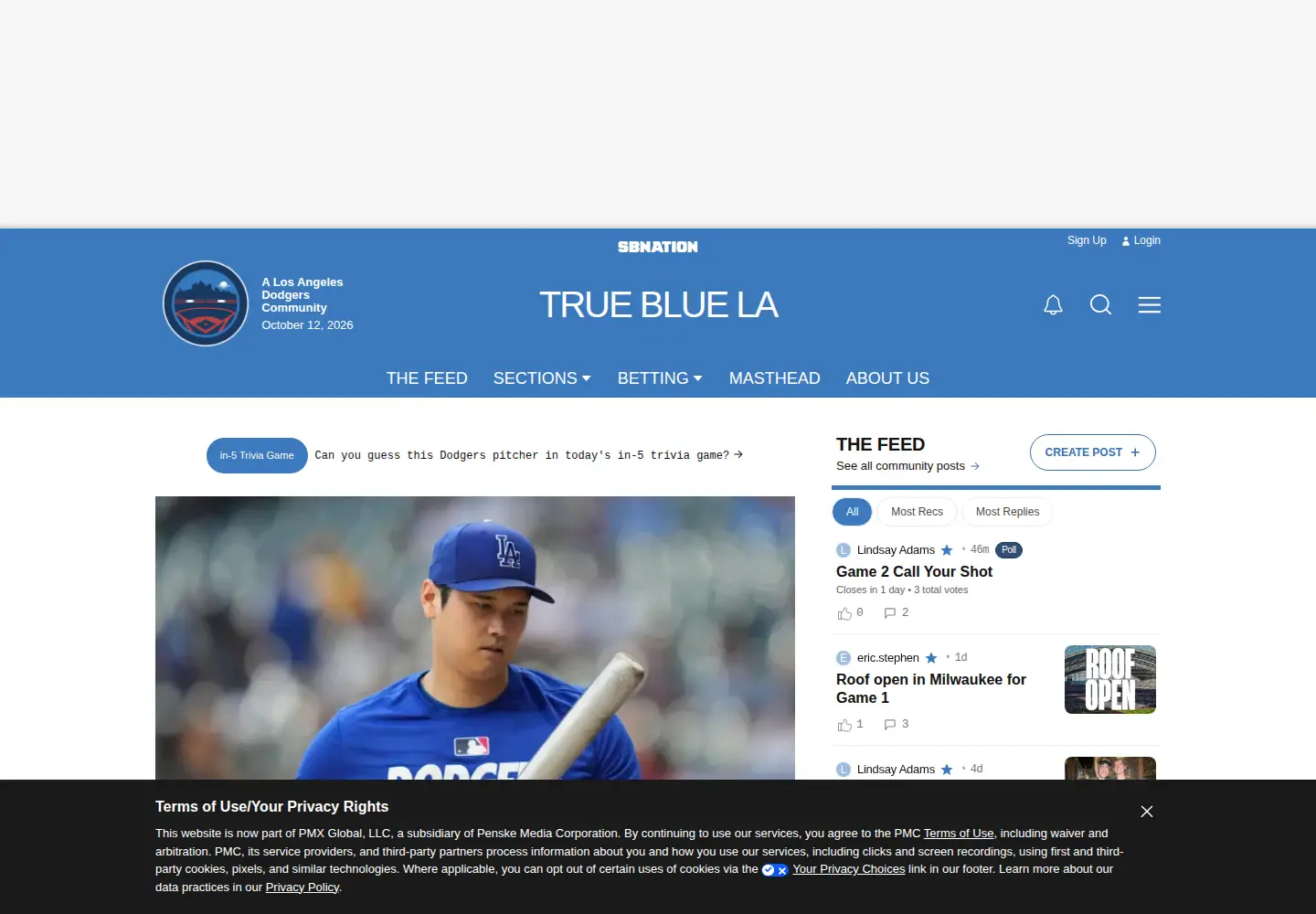 Screenshot of truebluela.com