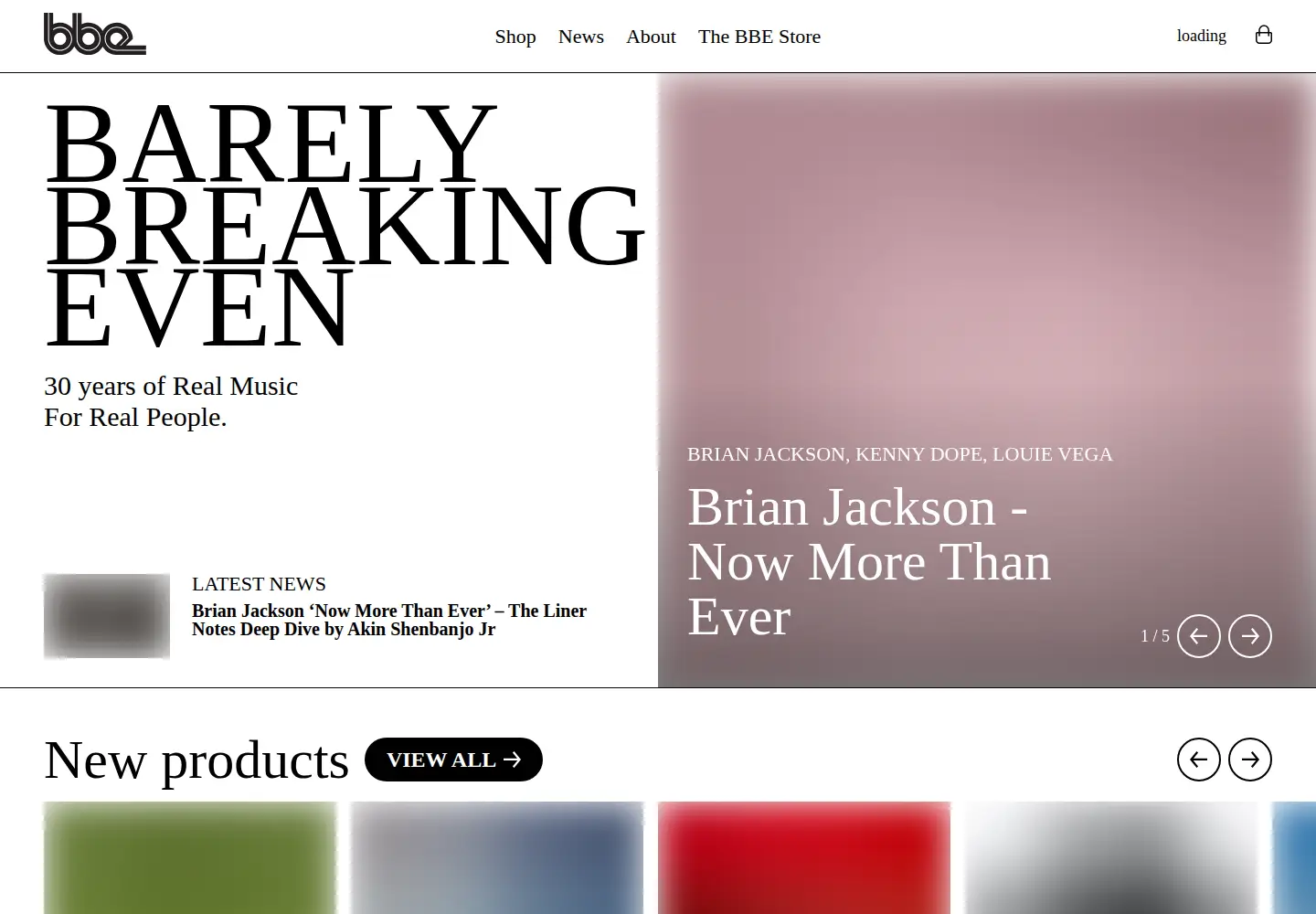 Screenshot of bbemusic.com