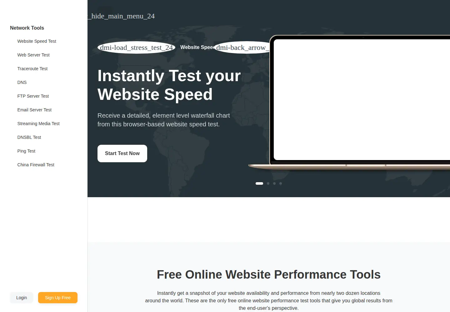 Captured homepage of dotcom-tools.com in the current scan