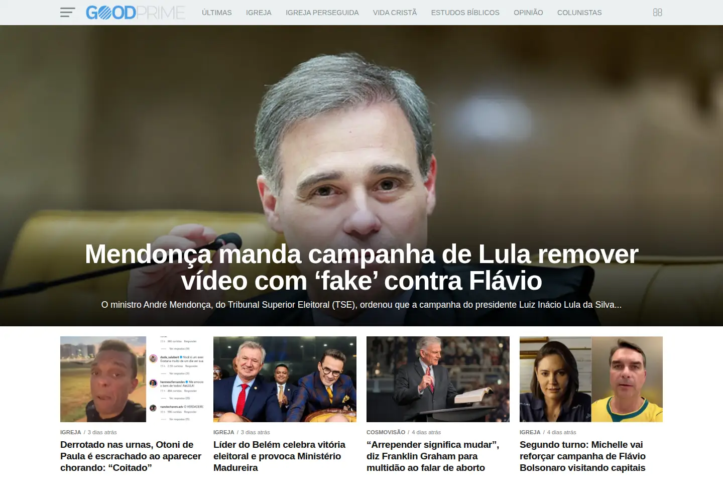 Screenshot of gospelprime.com.br