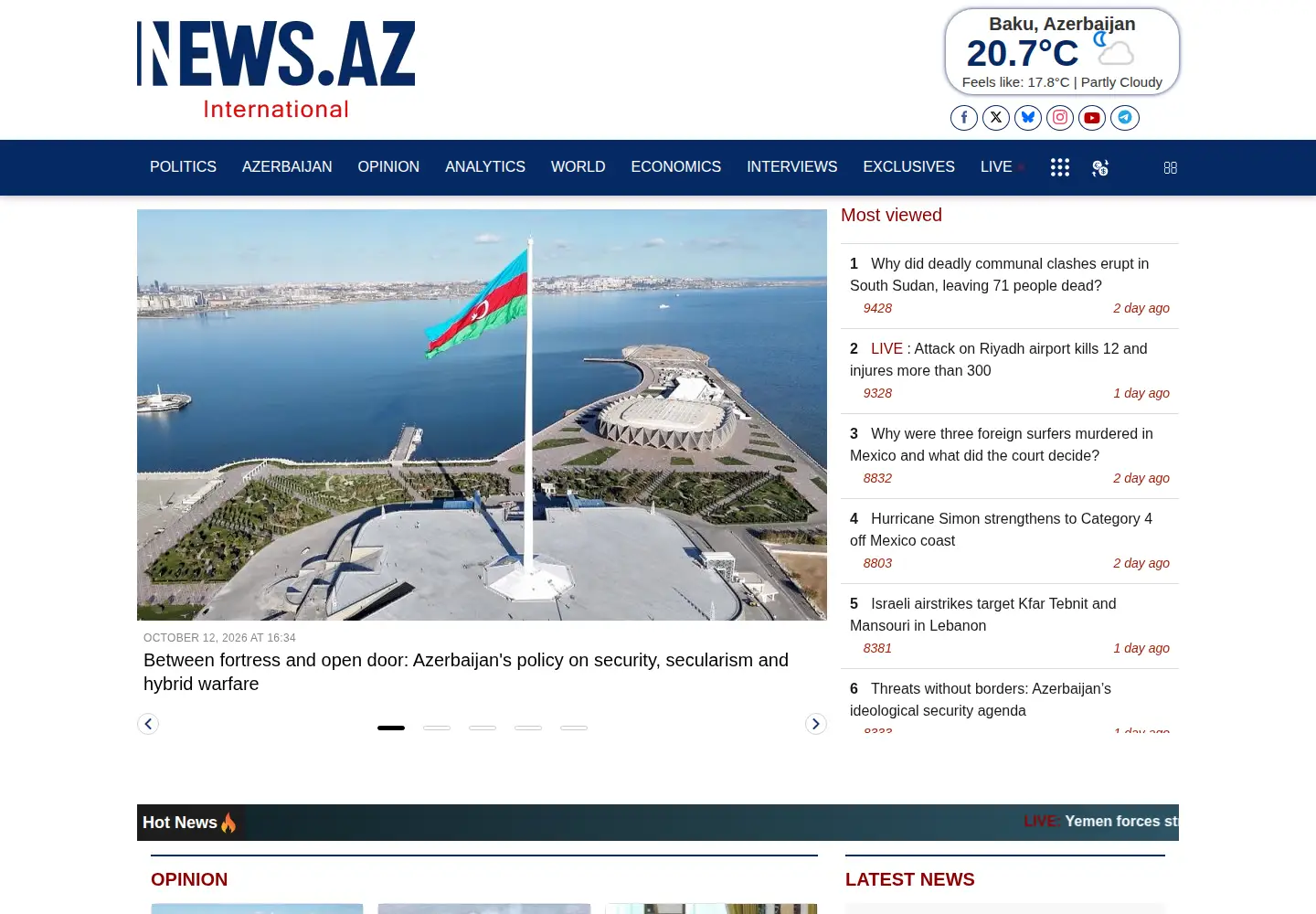 Screenshot of news.az