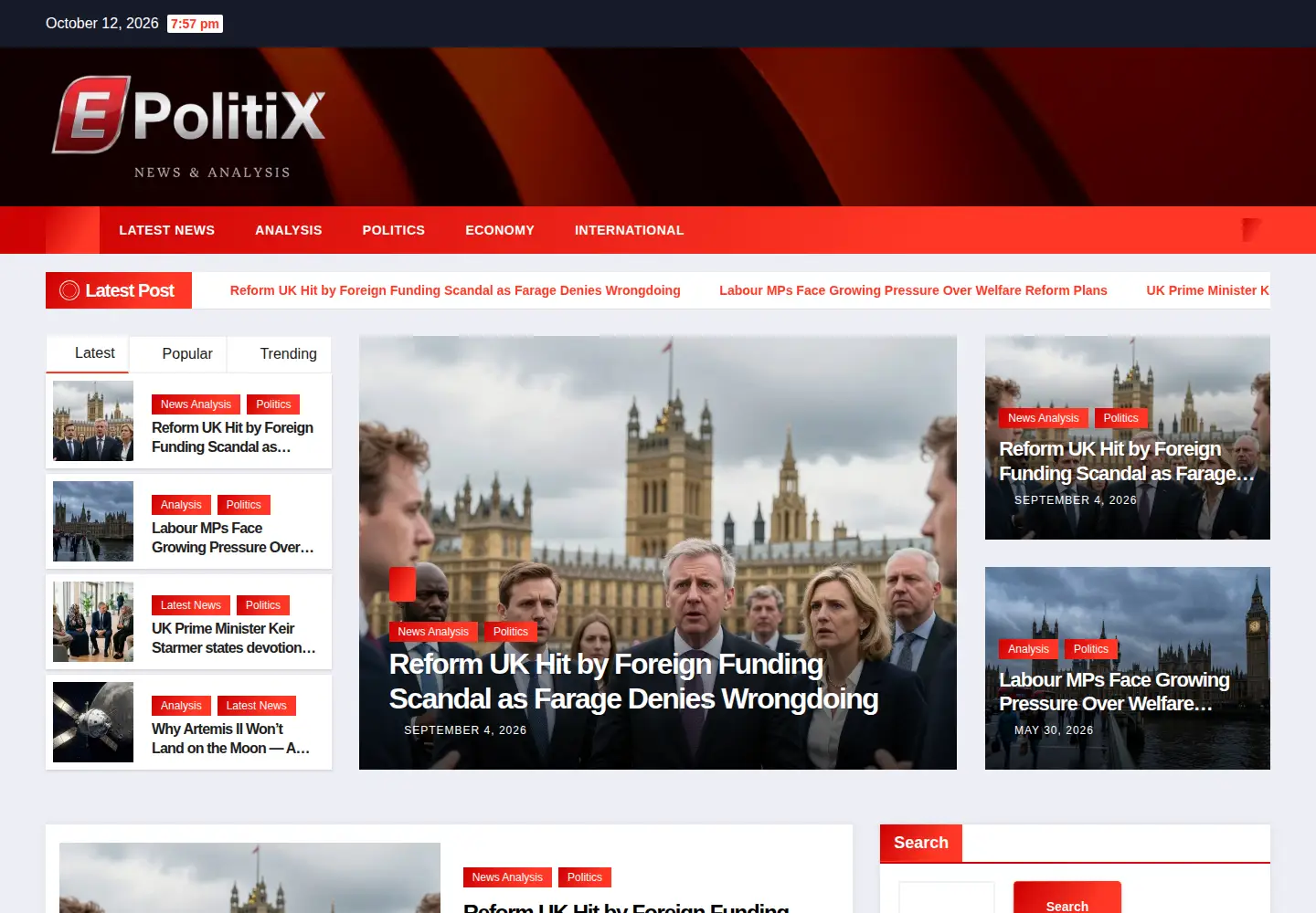 Screenshot of epolitix.com
