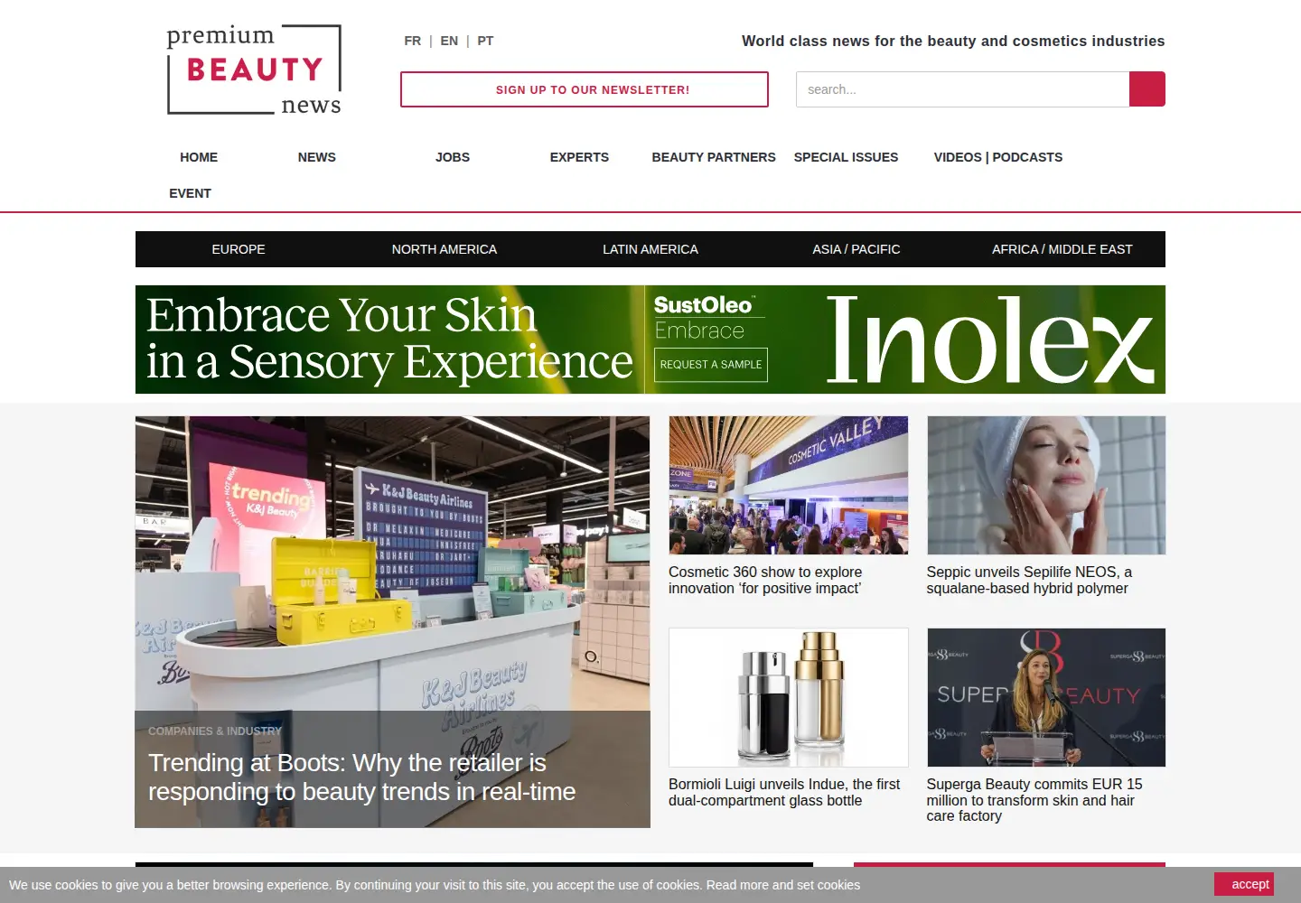 Screenshot of premiumbeautynews.com