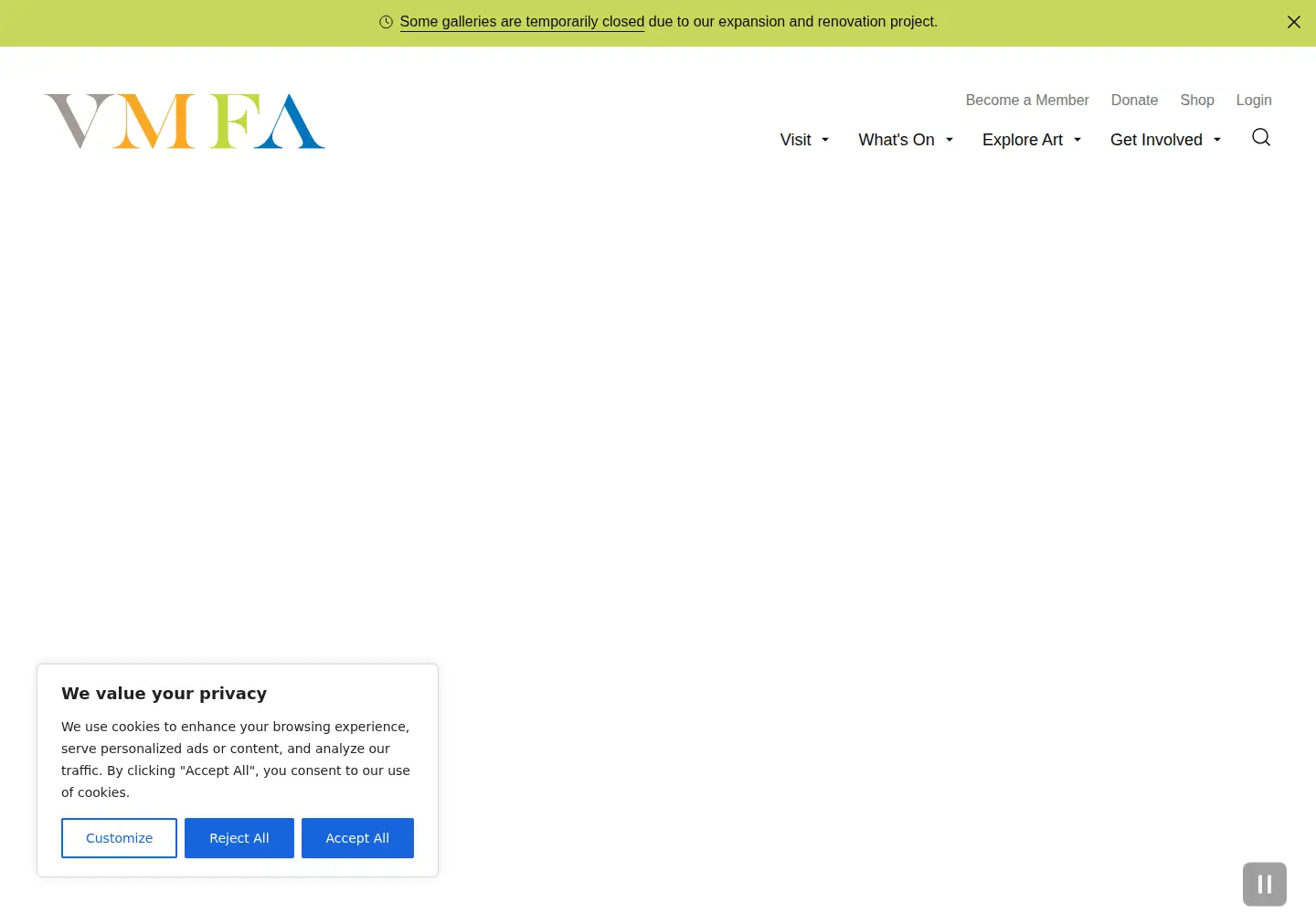 Screenshot of vmfa.museum