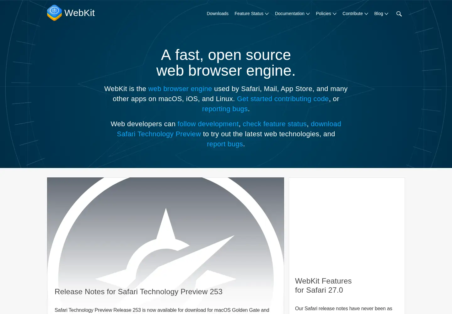Screenshot of webkit.org