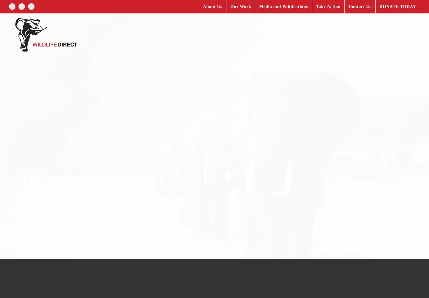 Screenshot of wildlifedirect.org