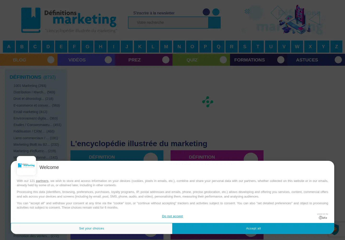 Screenshot of definitions-marketing.com