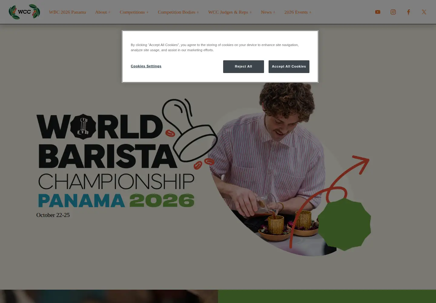 Screenshot of worldbaristachampionship.org