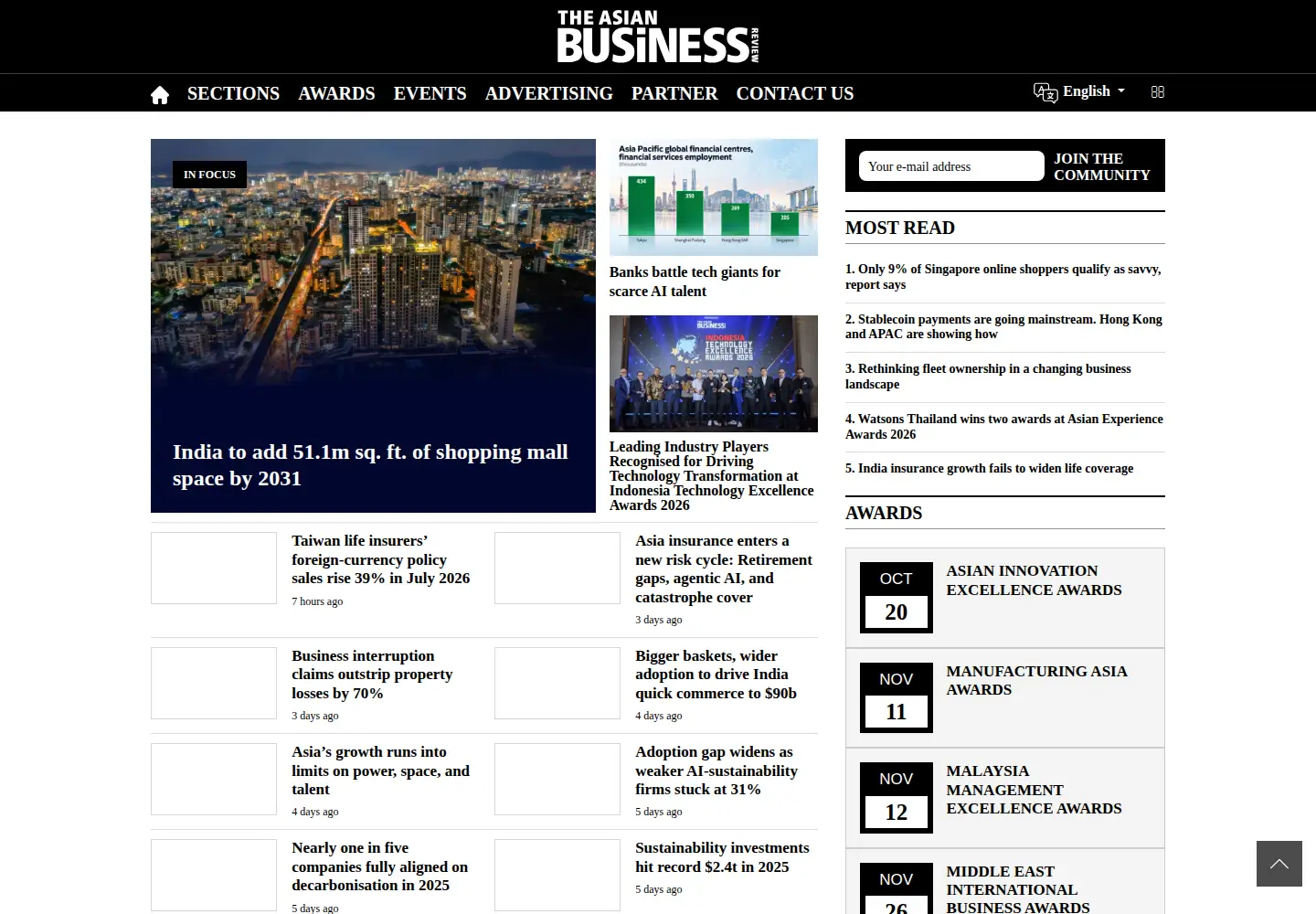 Screenshot of asianbusinessreview.com