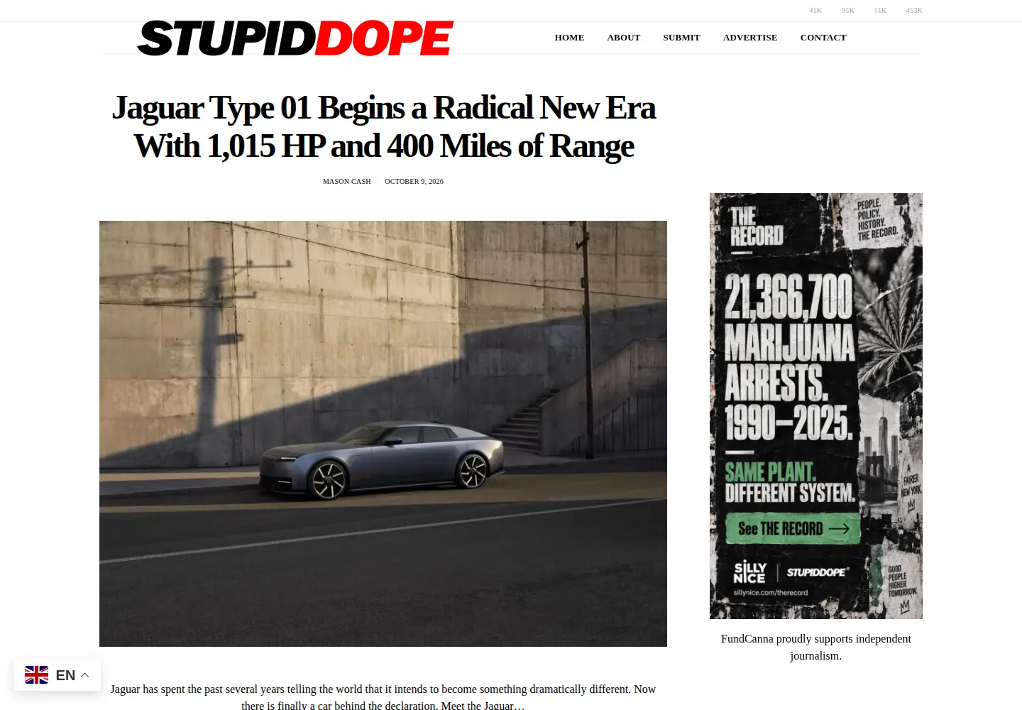 Screenshot of stupiddope.com