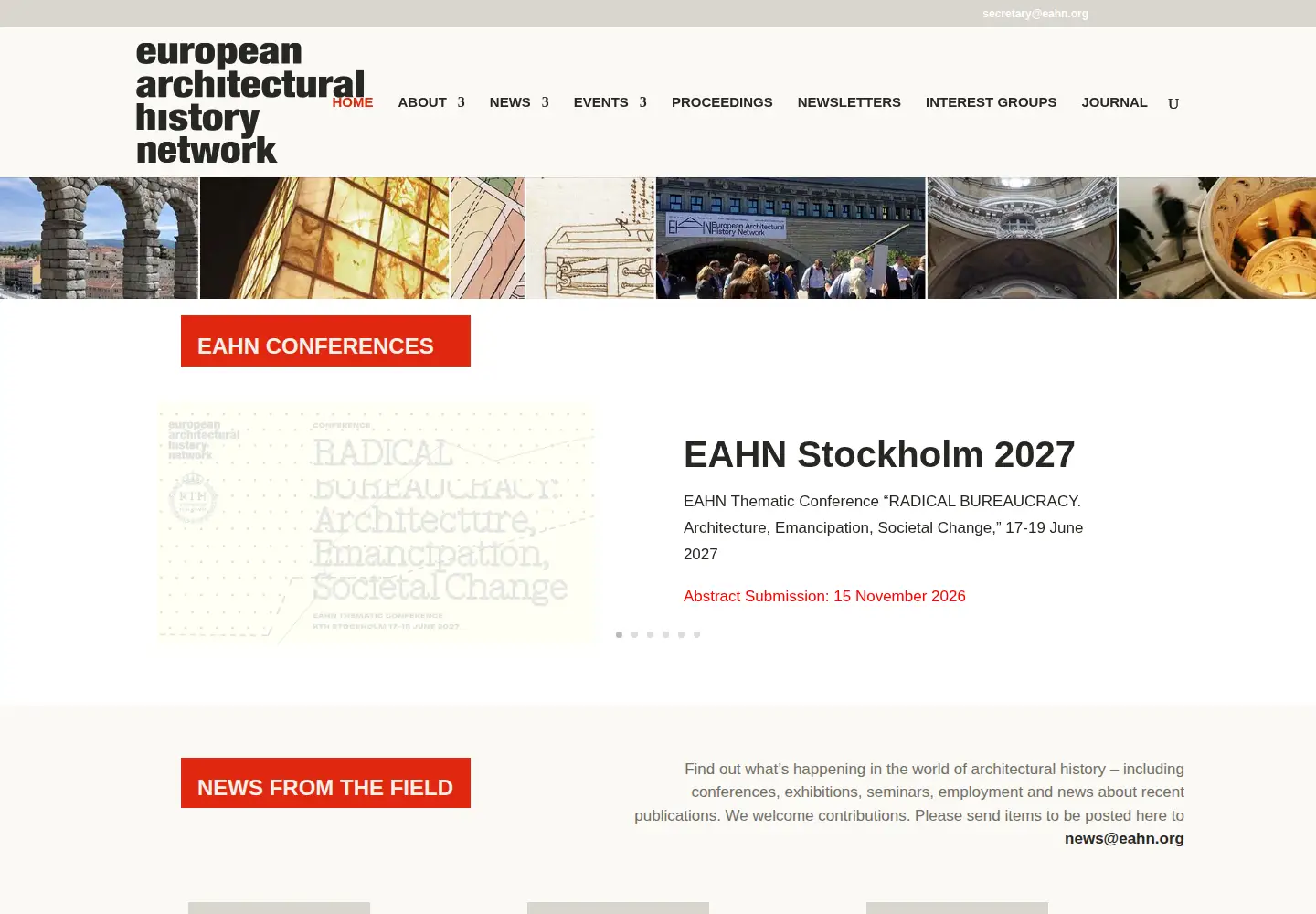 Captured homepage of eahn.org in the current scan
