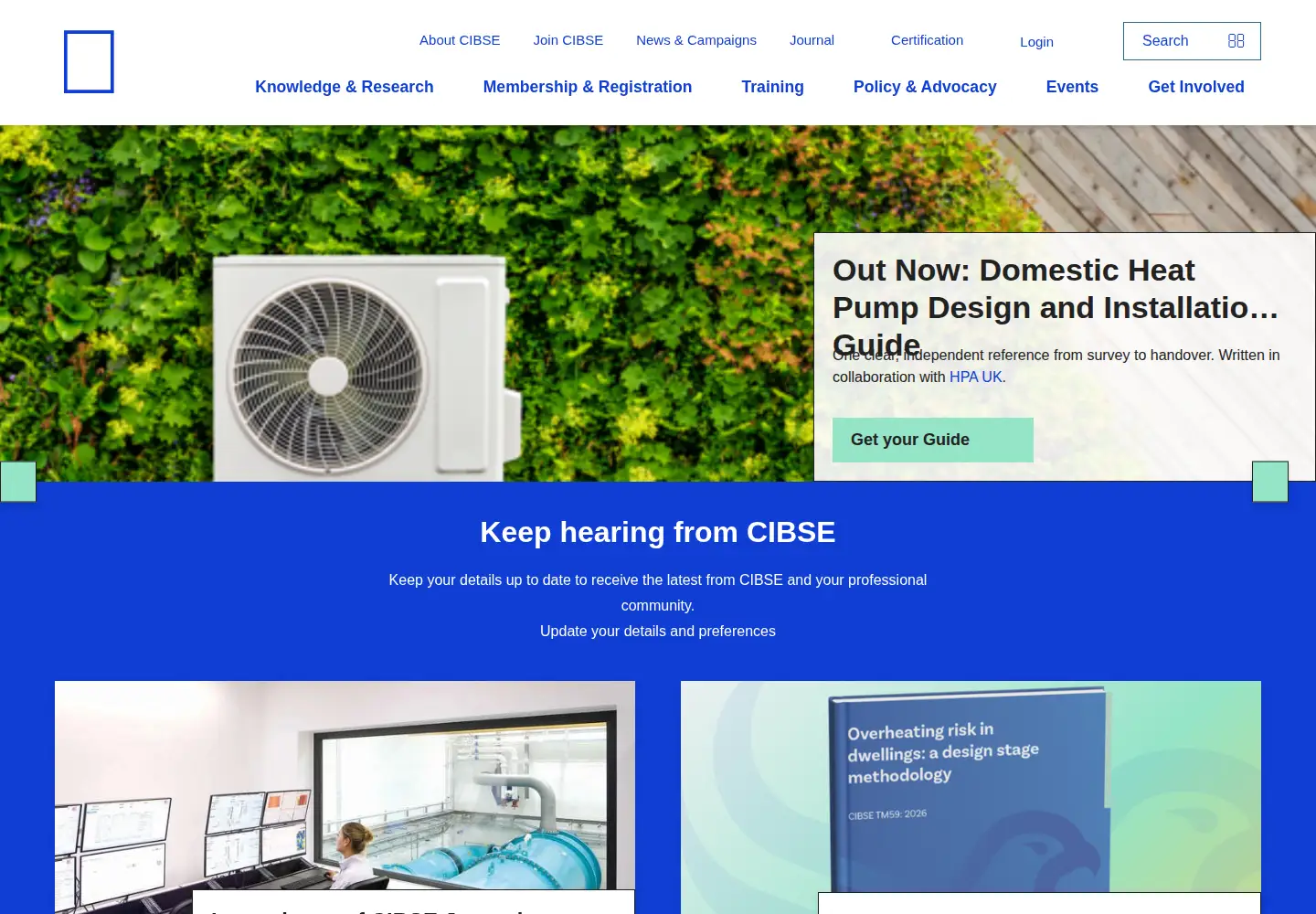 Screenshot of cibse.org