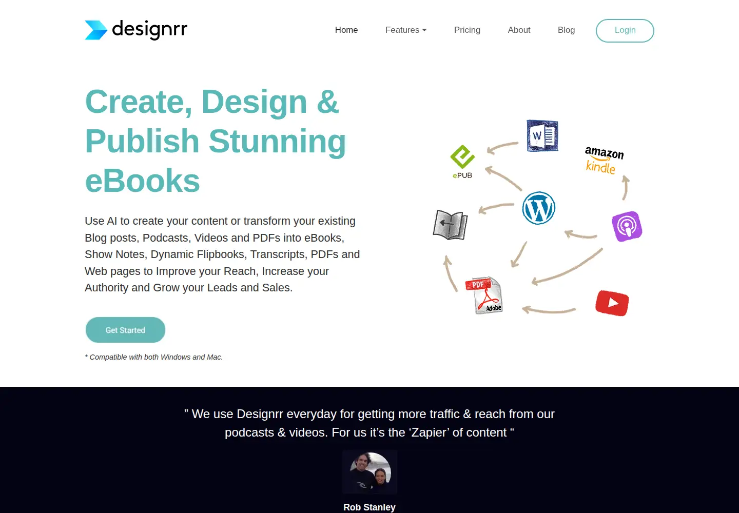 Screenshot of designrr.page