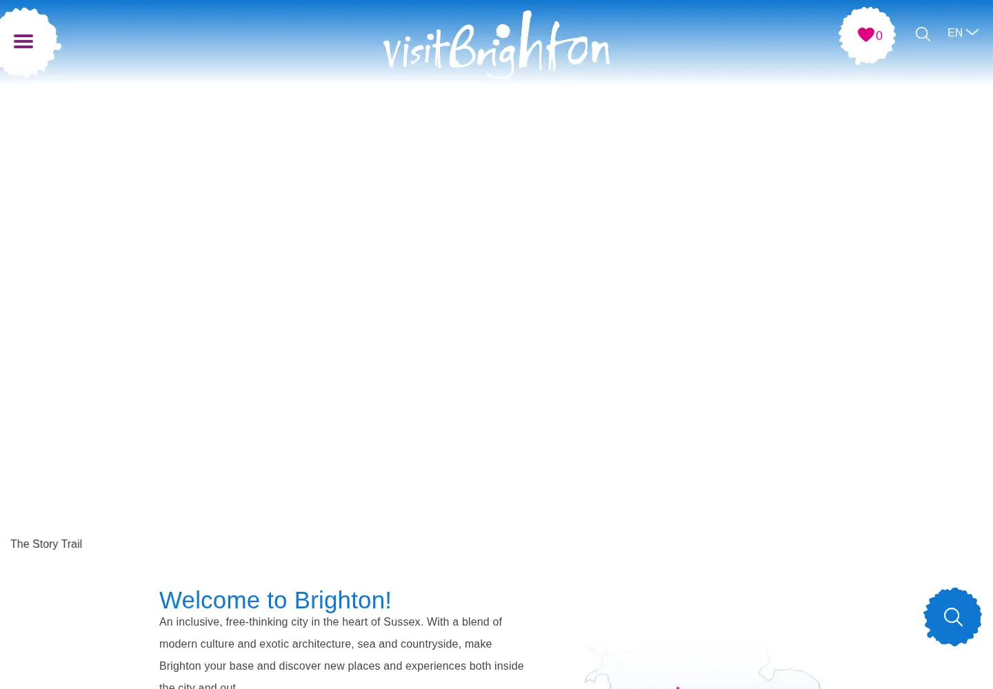 Captured homepage of visitbrighton.com in the current scan